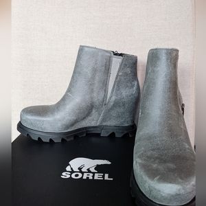 Sorel Joan of Arctic Wedge III Zip, Quarry Black